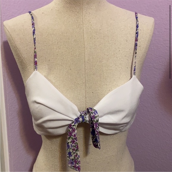 Favorite Daughter Tie Front Bra Top Size: M - Picture 2 of 3
